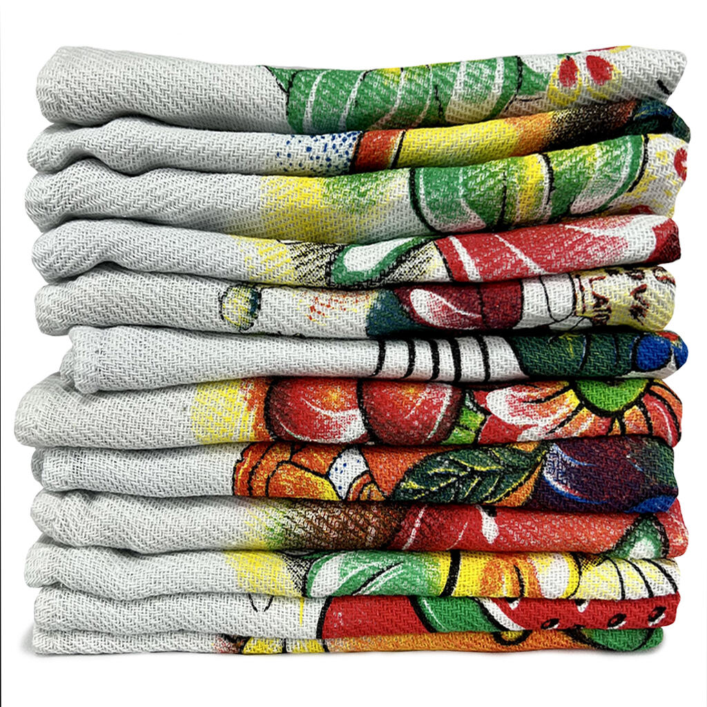 KIT PANO DE PRATO CASA ENCANTO 12 PÇS