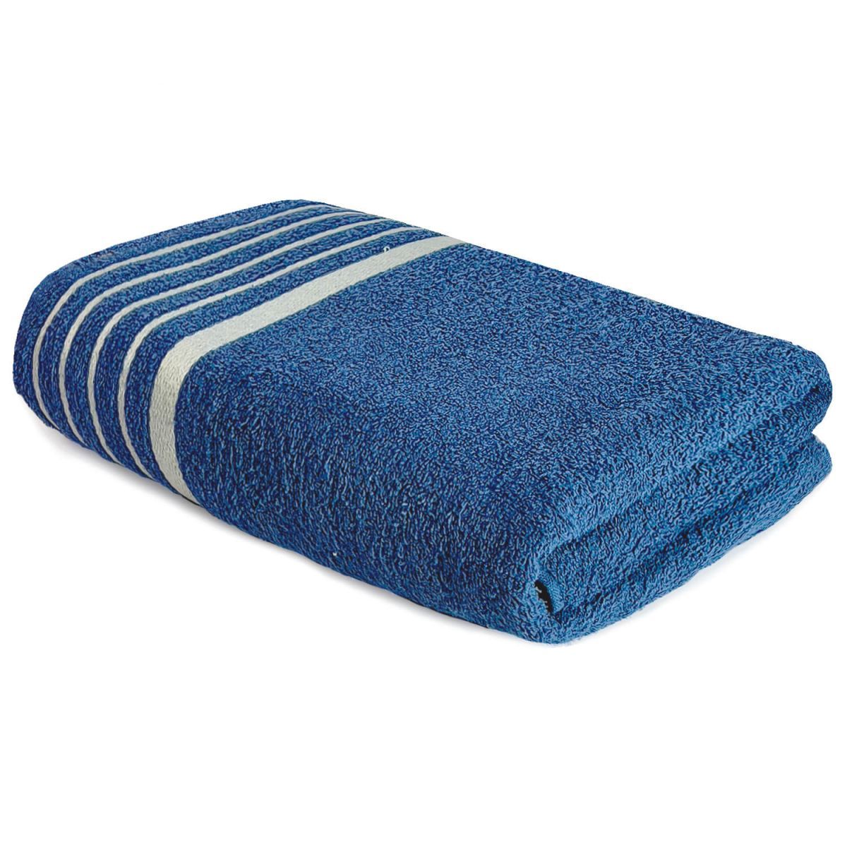 Toalha Banho Gigante 73x150cm 400g/m² Algodão Felpuda Azul Liso