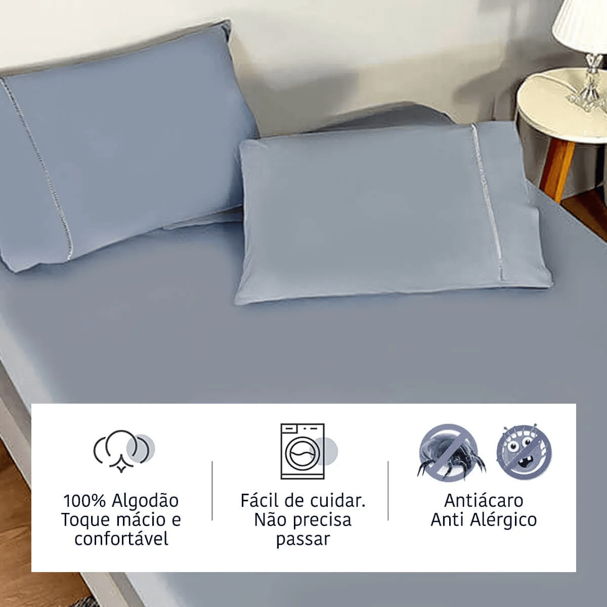 JOGO DE CAMA SUPER KING 300 FIOS FLORENÇA 4 PEÇAS - foto 5