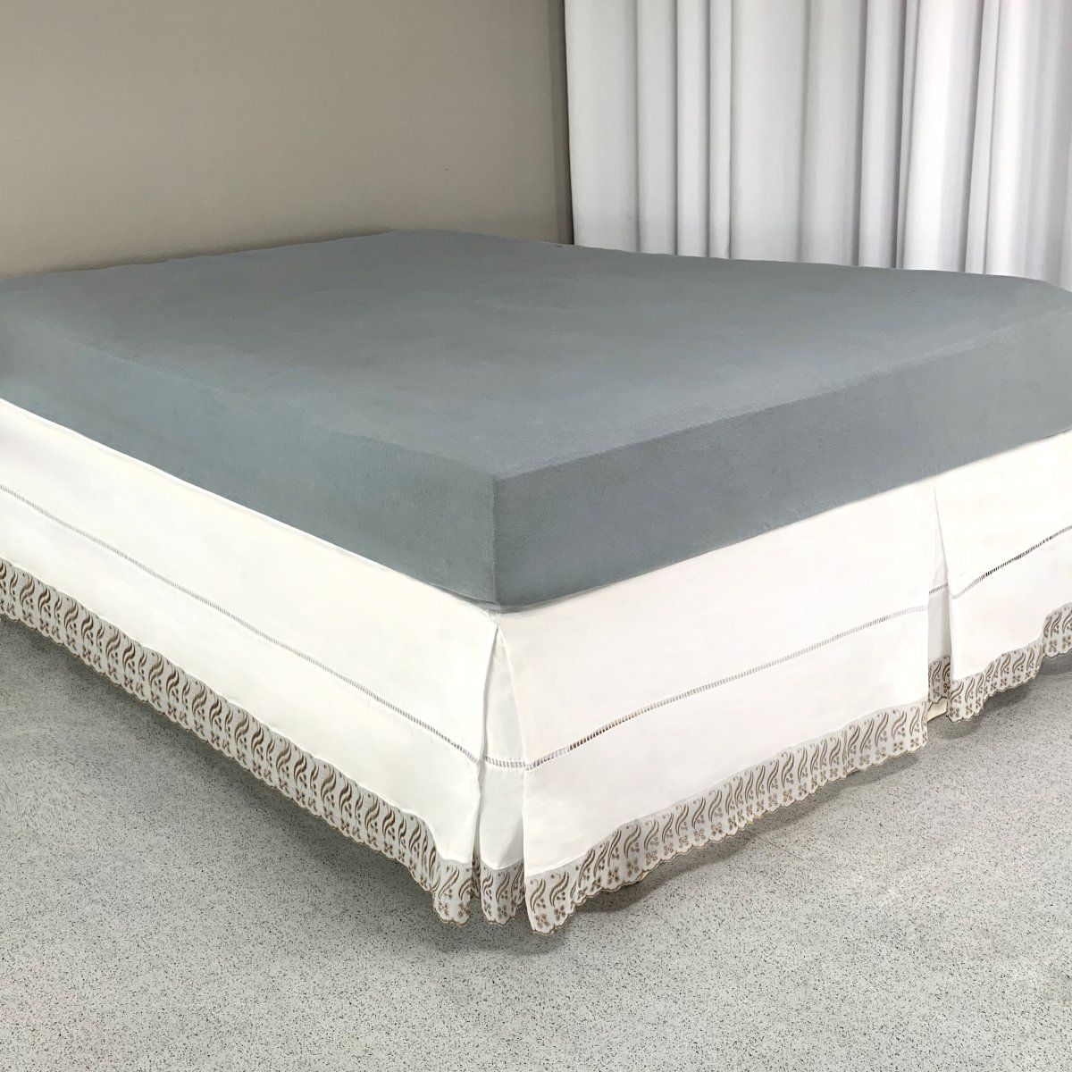 MANTA PARA CAMA MARCTEX  CROCHE SOLTEIRO - foto 3