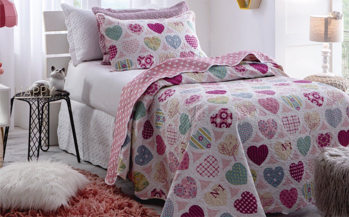 COLCHA PATCHWORK TEXTIL ARTE ROMA SOLTEIRO - foto 2
