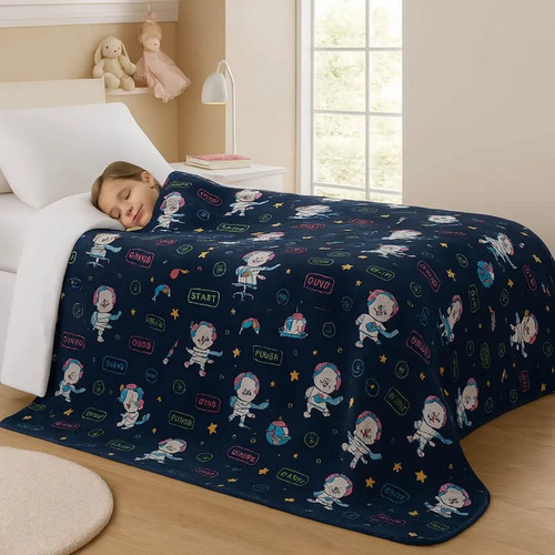 MANTA MICROFIBRA ESTAMPADA SANTANA KIDS