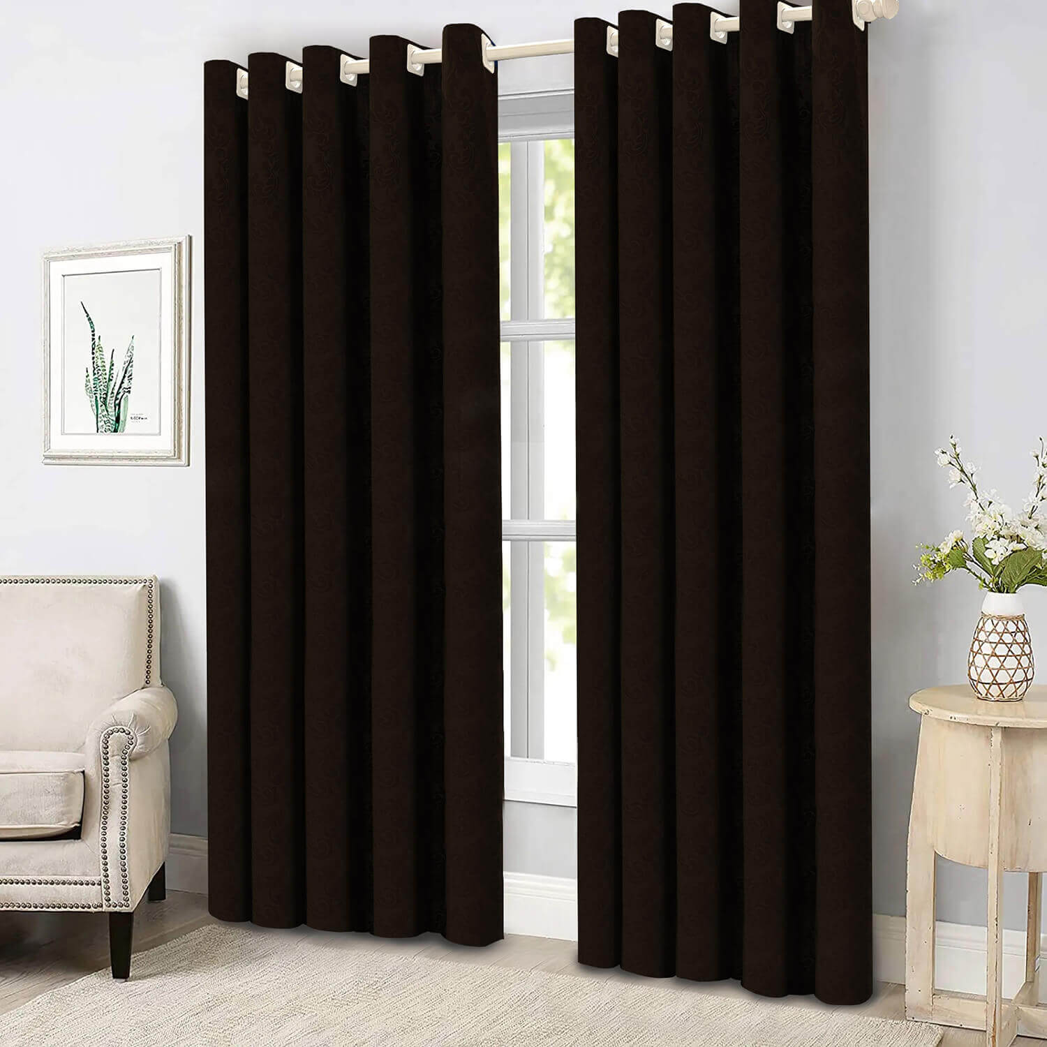 CORTINA VENEZA 3M MARROM