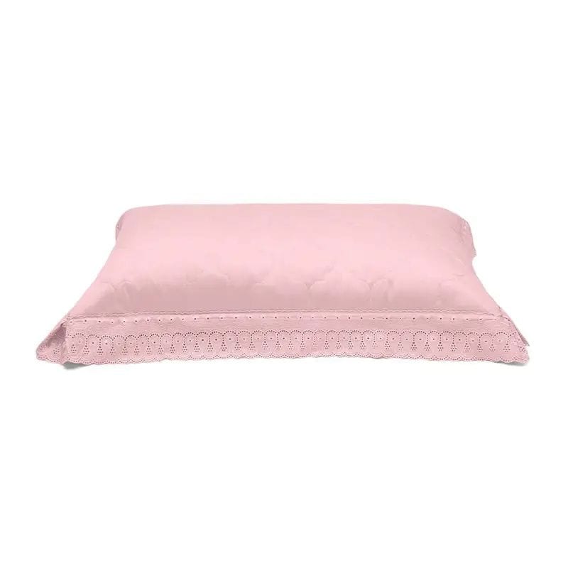 PORTA TRAVESSEIRO BOUTON CRISTAL 300 FIOS RENDA RENASCENSA