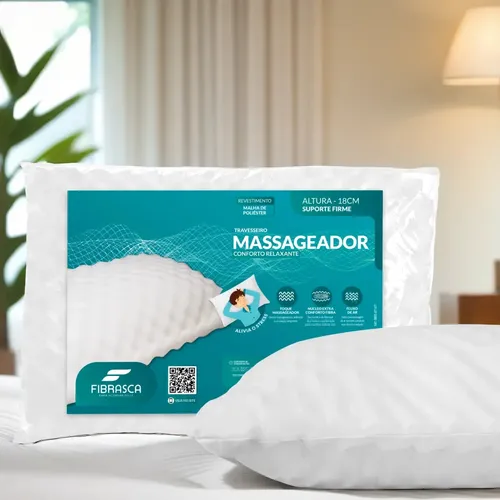 TRAVESSEIRO FIBRASCA MASSAGEADOR SUPER FIRME 45X65 - foto 5