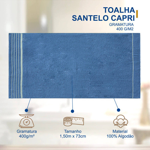 Toalha Banho Capri Felpuda Algodao 400gm2 Cinza - foto 2