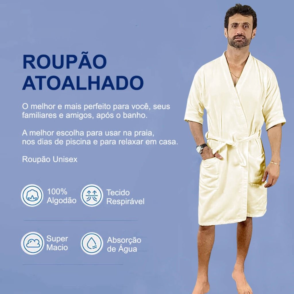 ROUPAO ATOALHADO ADULTO SANTELO - foto 6