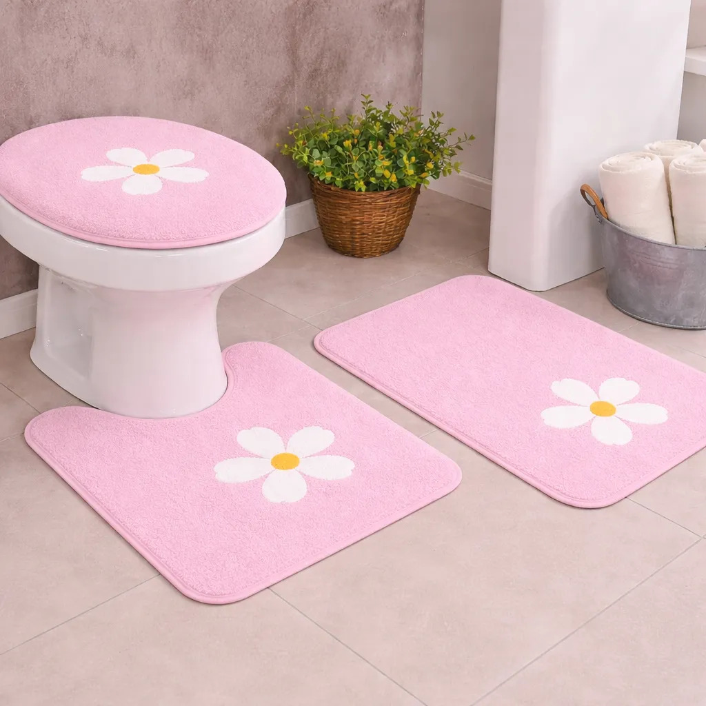JOGO DE BANHEIRO COTTON MIRIAM 3PCS