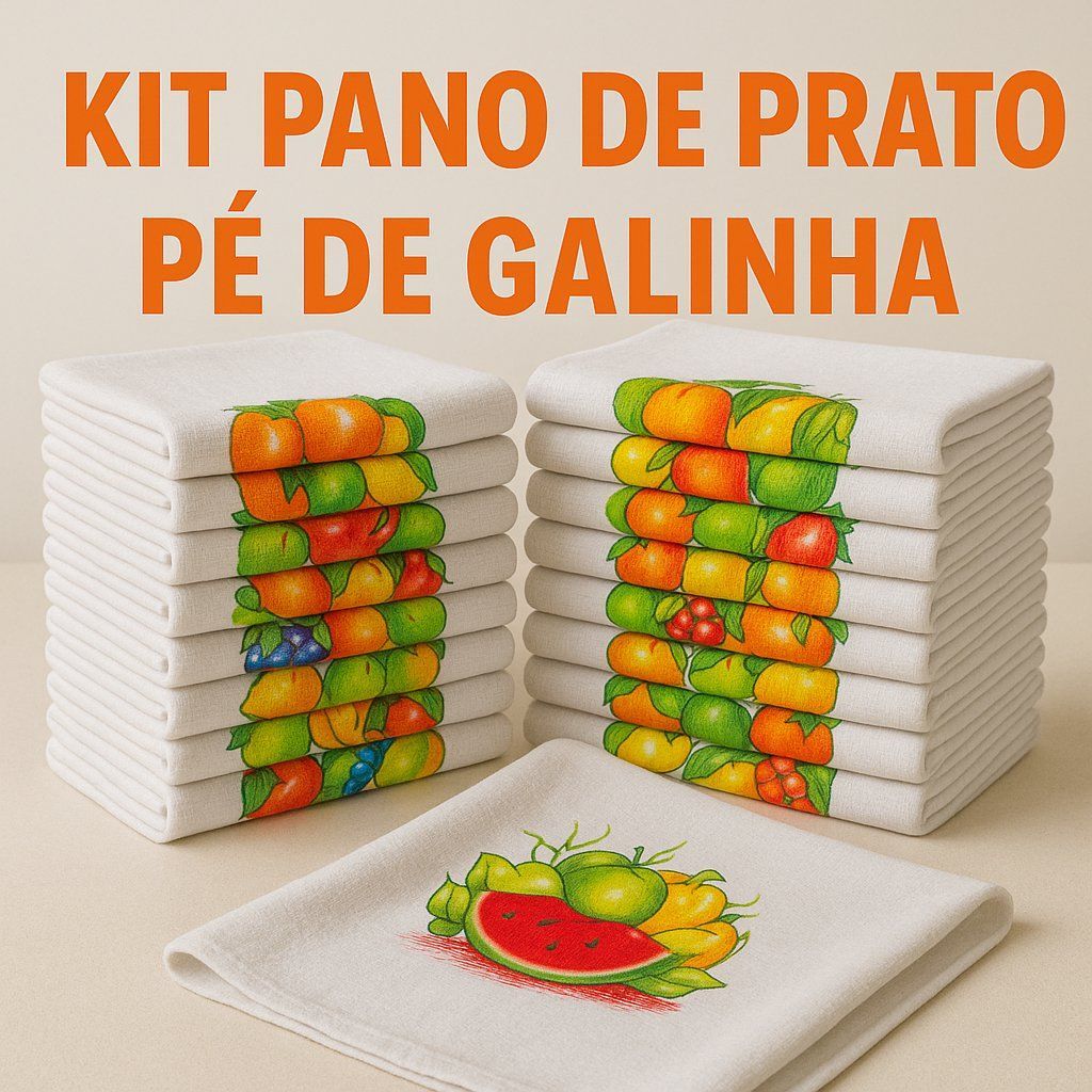 KIT PANO DE PRATO 12 PÇS SILVA