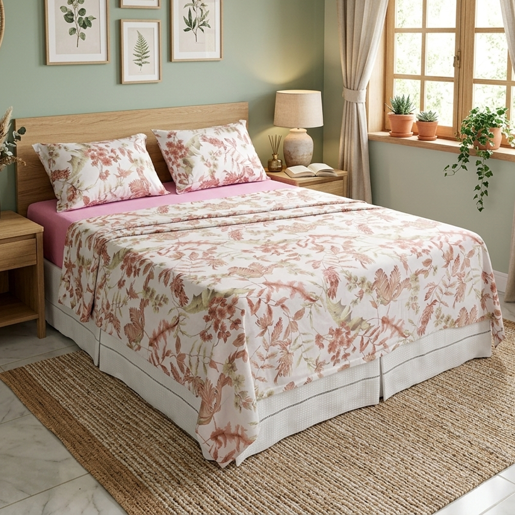 JOGO DE CAMA KING MALHA FIO 24 4 PCS