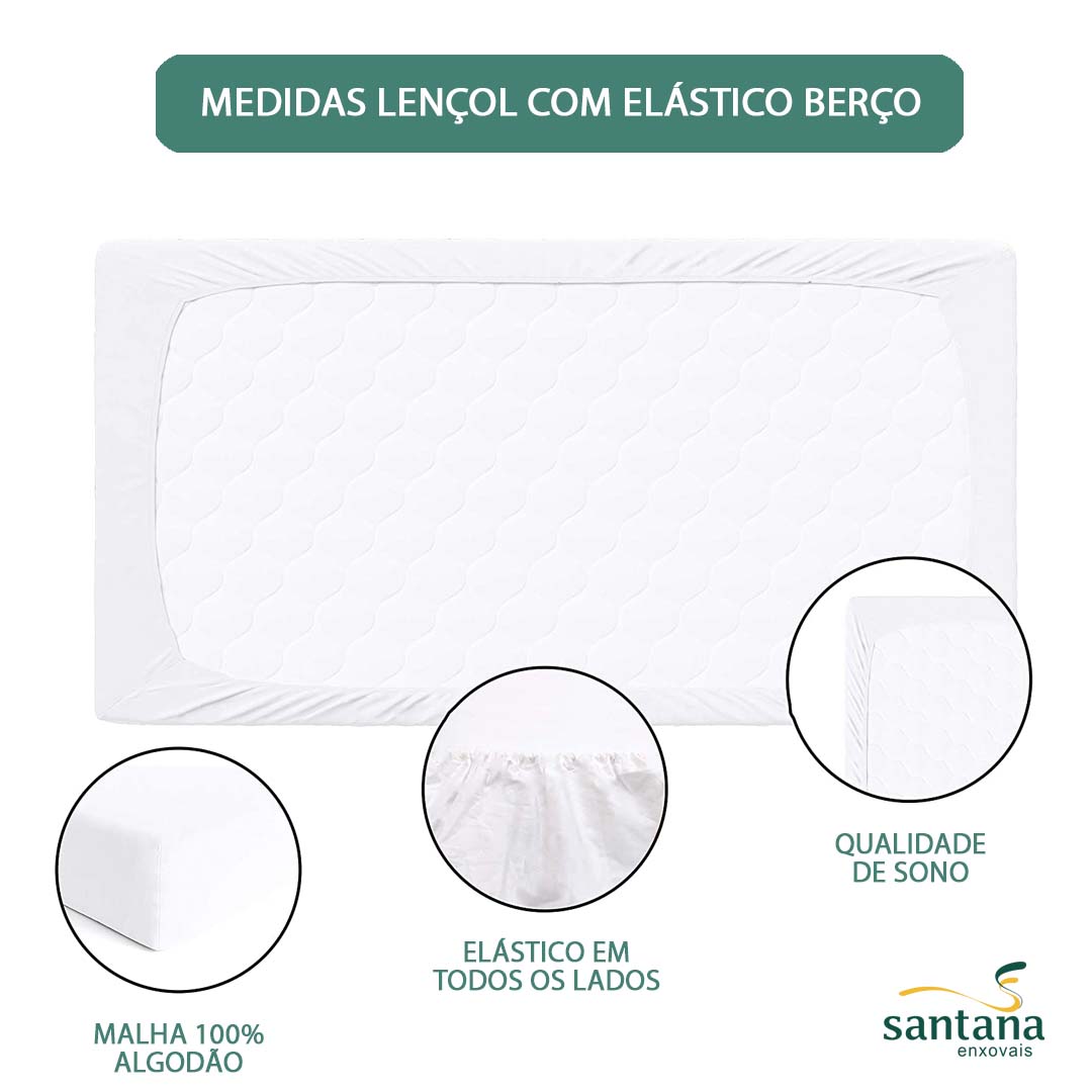 JOGO DE LENÇOL BERÇO AMERICANO MALHA FIO 24 2 PÇS LISO - foto 4