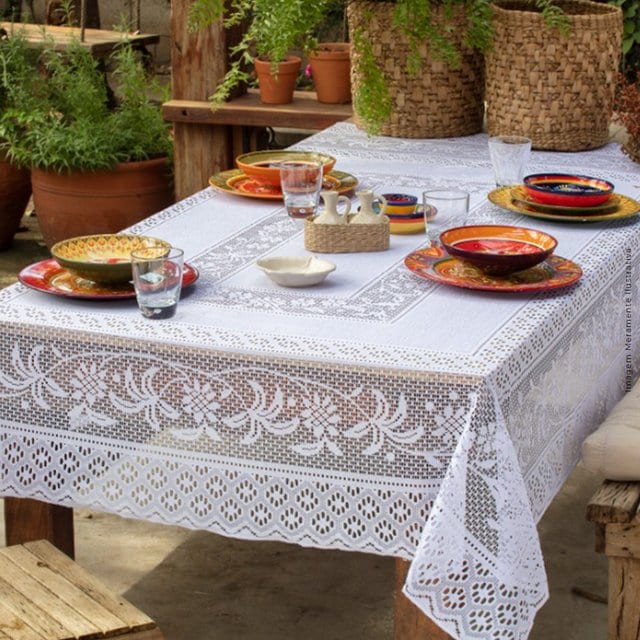 TOALHA DE MESA RENDA 08 CADEIRAS