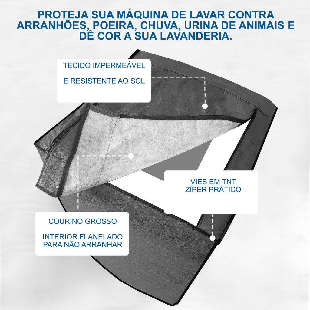 CAPA PARA MAQUINA COM ZIPER DONA BENTA - foto 2
