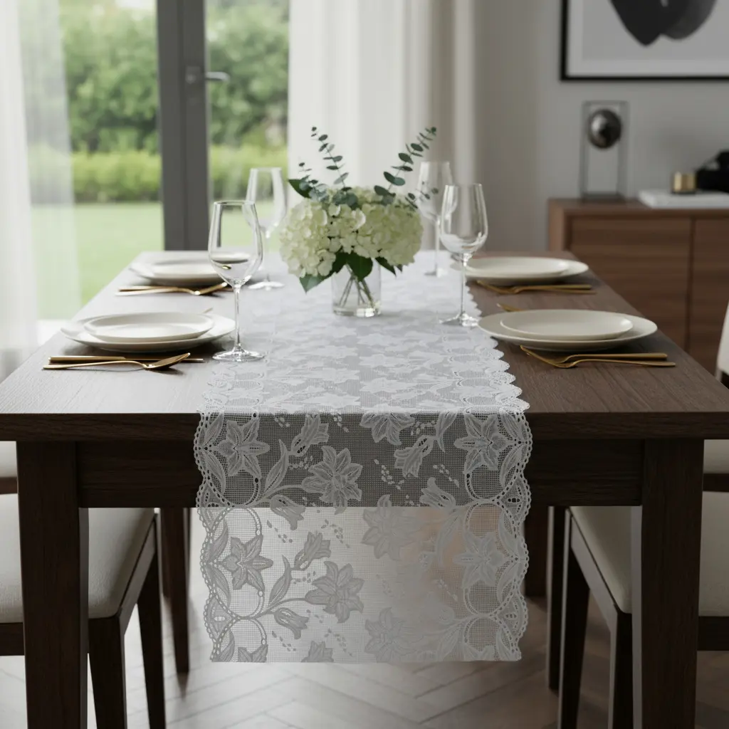 CAMINHO DE MESA PVC RENDA 220 X 50CM