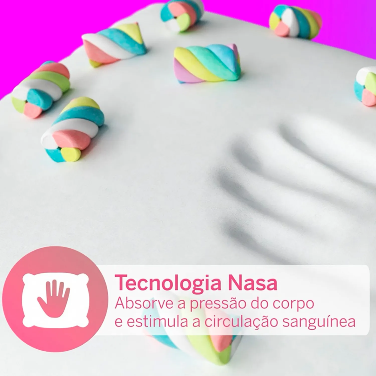TRAVESSEIRO FIBRASCA NASA MARSHMALLOW - foto 3