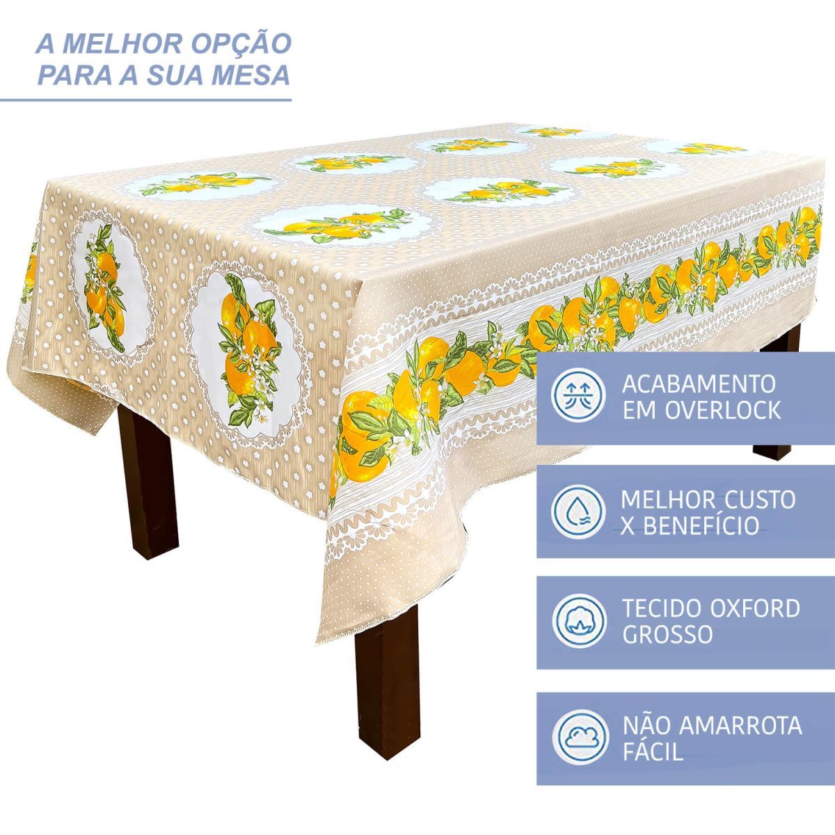 TOALHA DE MESA OXFORD 8 CADEIRAS - foto 2
