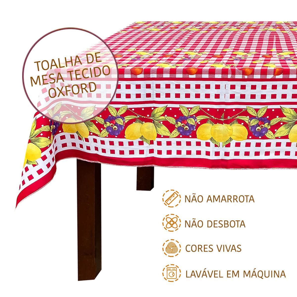 TOALHA DE MESA OXFORD 8 CADEIRAS - foto 3