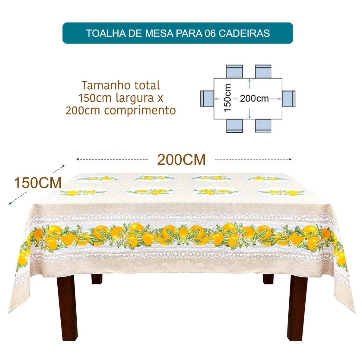 TOALHA DE MESA OXFORD 6 CADEIRAS - foto 4