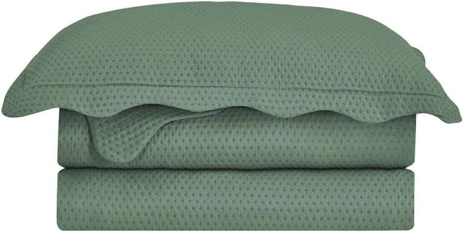 COLCHA PATCHWORK CAMESA BULLET QUEEN VERDE - foto 2