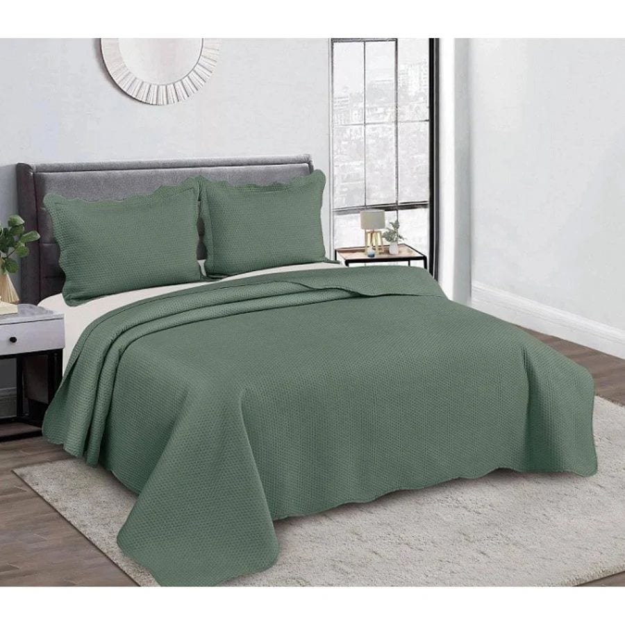 COLCHA PATCHWORK CAMESA BULLET QUEEN VERDE