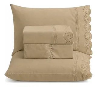 JOGO DE CAMA ROZAC GOLDEN 4 PCS CASAL - foto 3