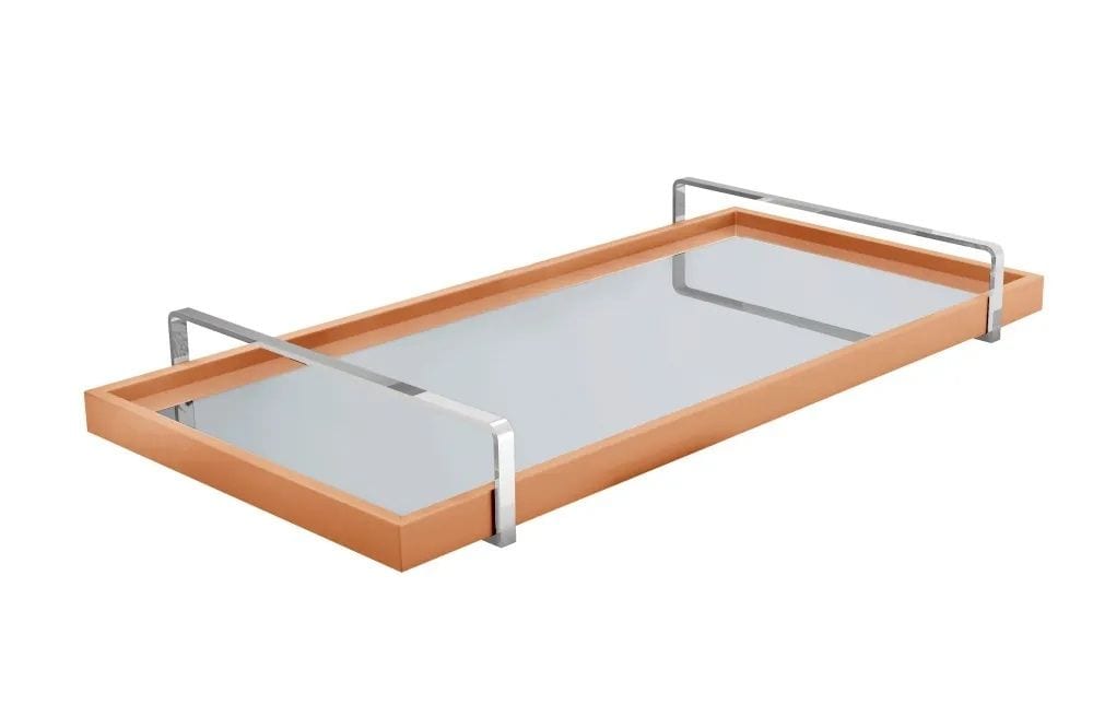 BANDEJA DECORATIVA ESPELHADA ROMÃ ROUGE
