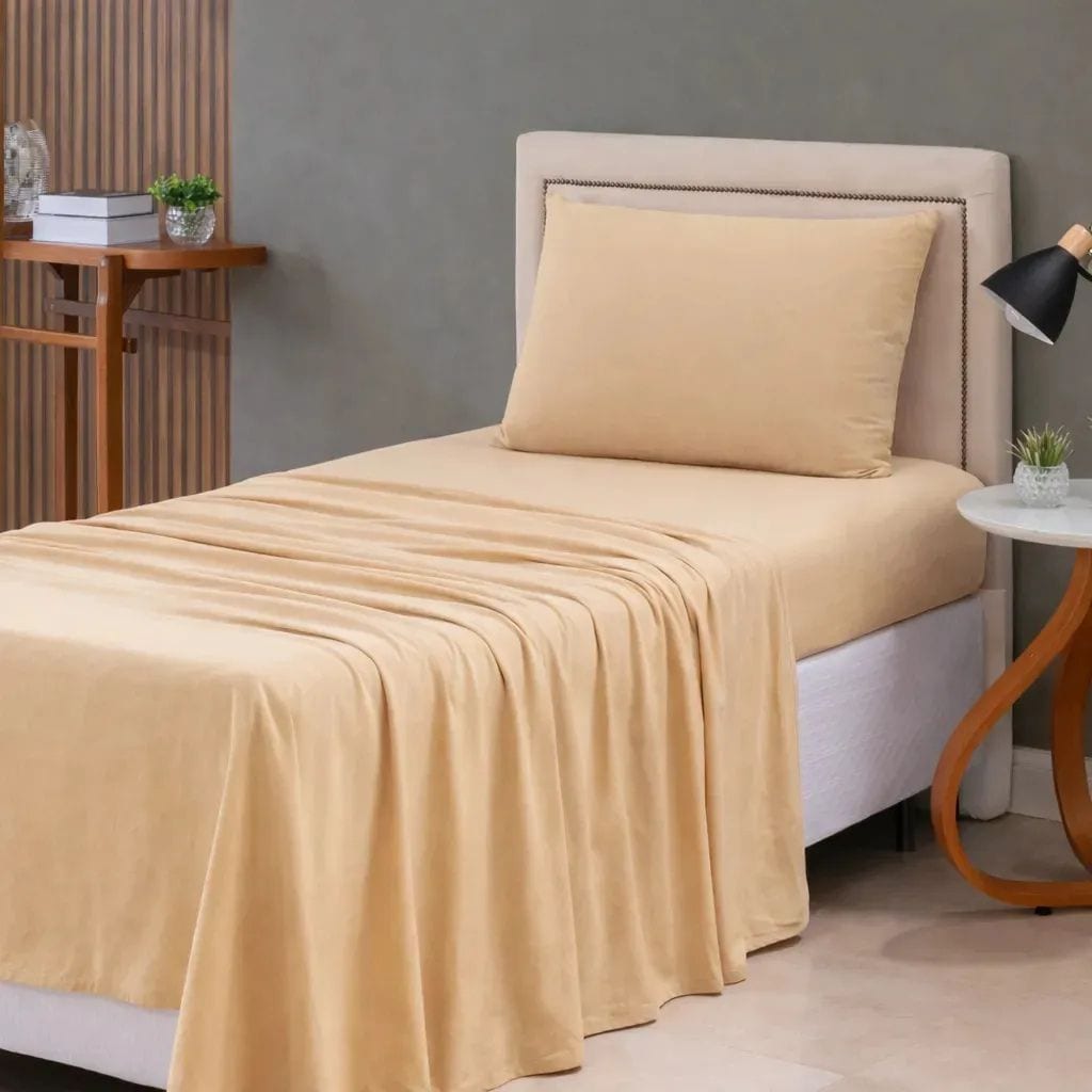 JOGO DE CAMA SOLTEIRO MALHA FIO 24 3 PCS - foto 2