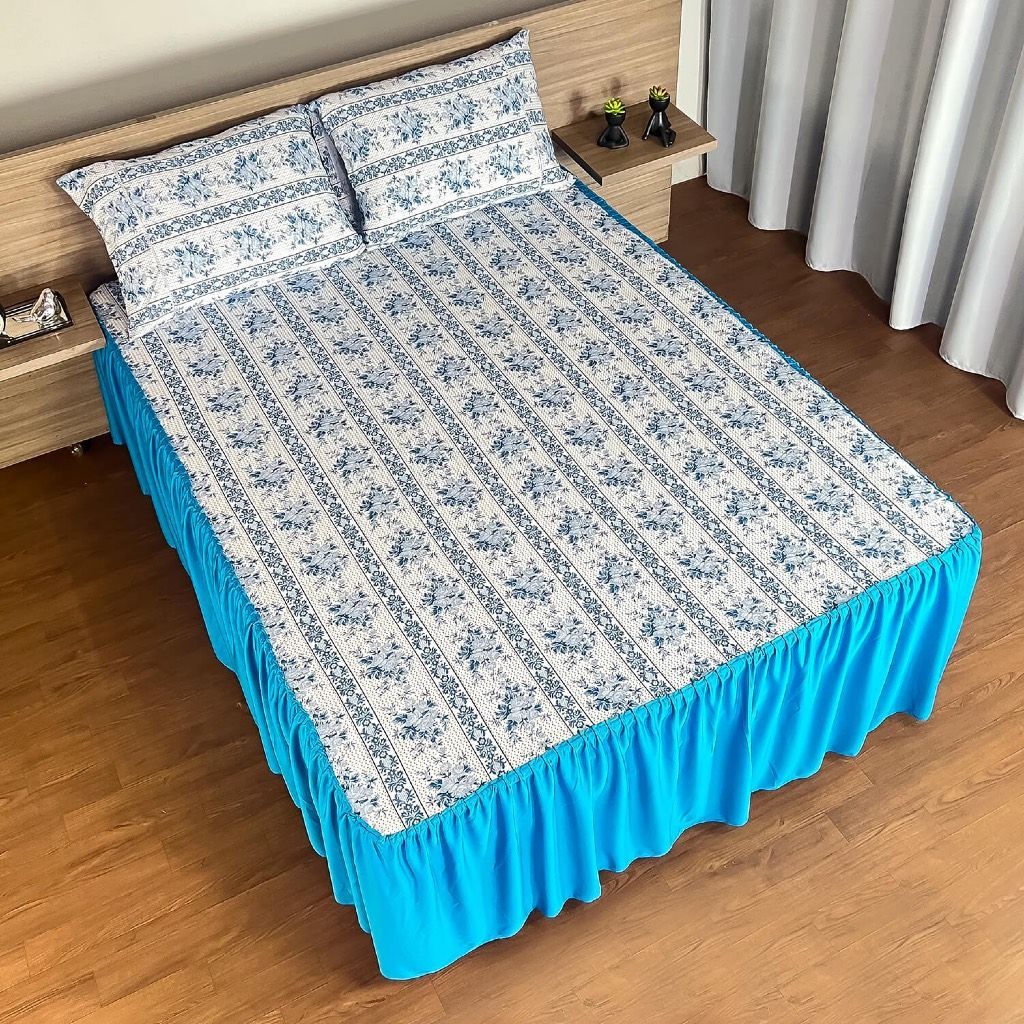 LENÇOL COLCHA SUPER KING FIO 24 RAMADO - foto 3