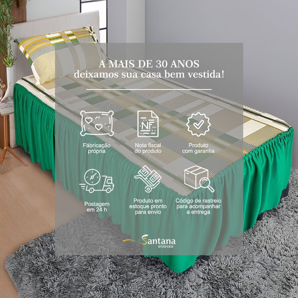 LENÇOL COLCHA SUPER KING FIO 24 RAMADO - foto 8