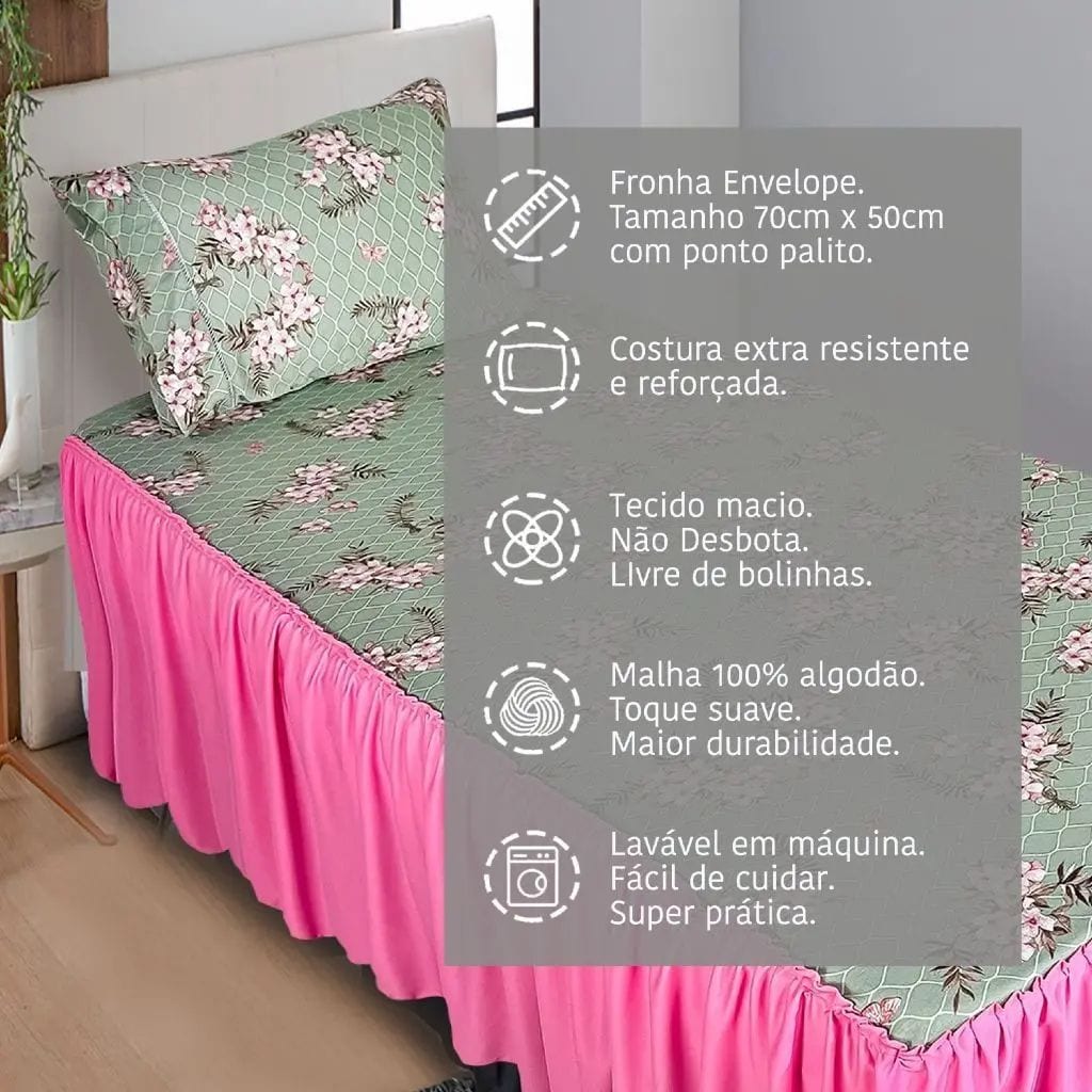 LENÇOL COLCHA SOLTEIRO FIO 24 RAMADO - foto 3