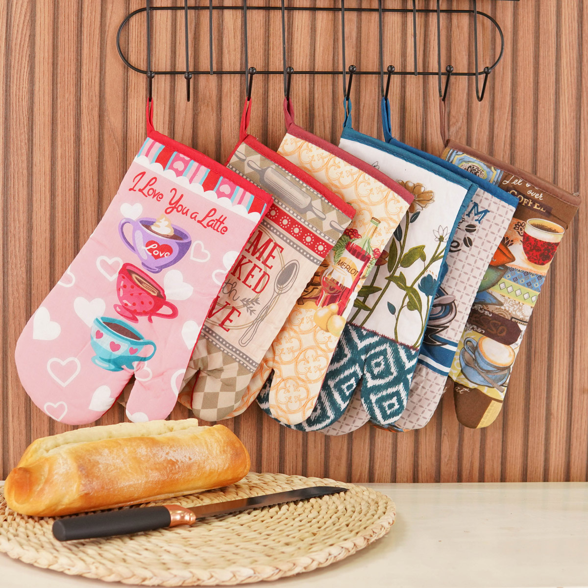 LUVA COZINHA HIPER TEXTIL ESTAMPADA