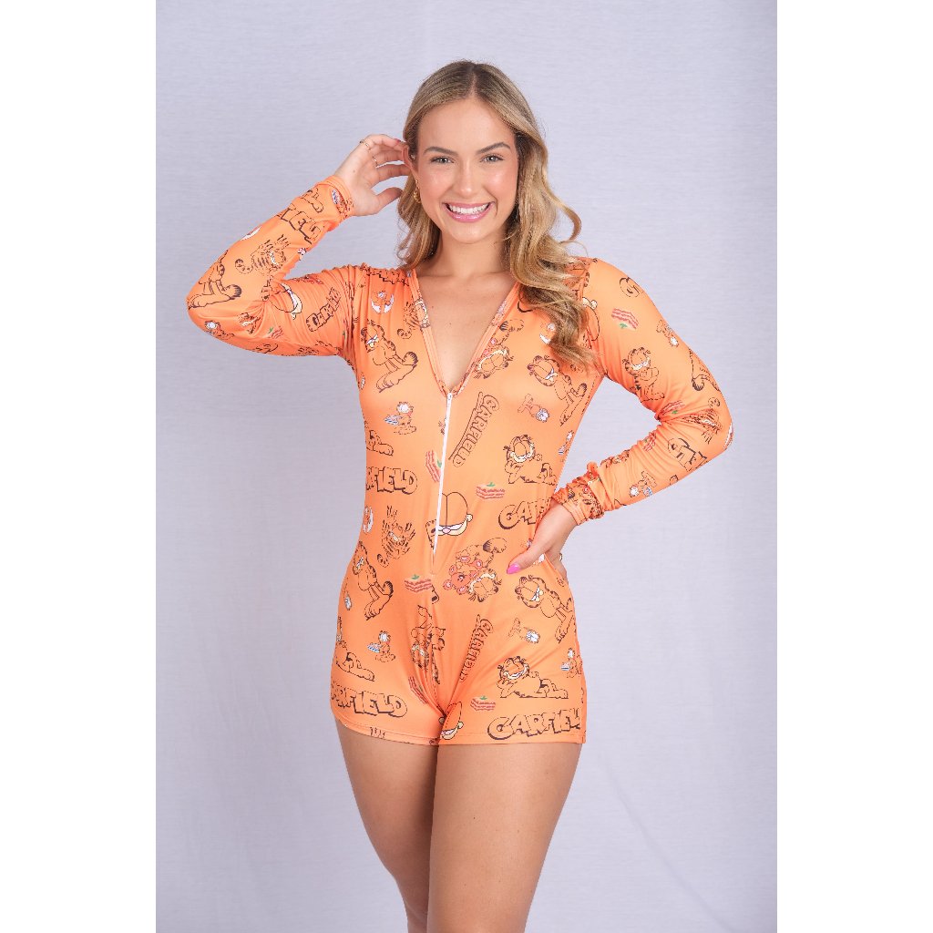 PIJAMA MACACÃO C/ MANGA TAM UNICO - foto 2