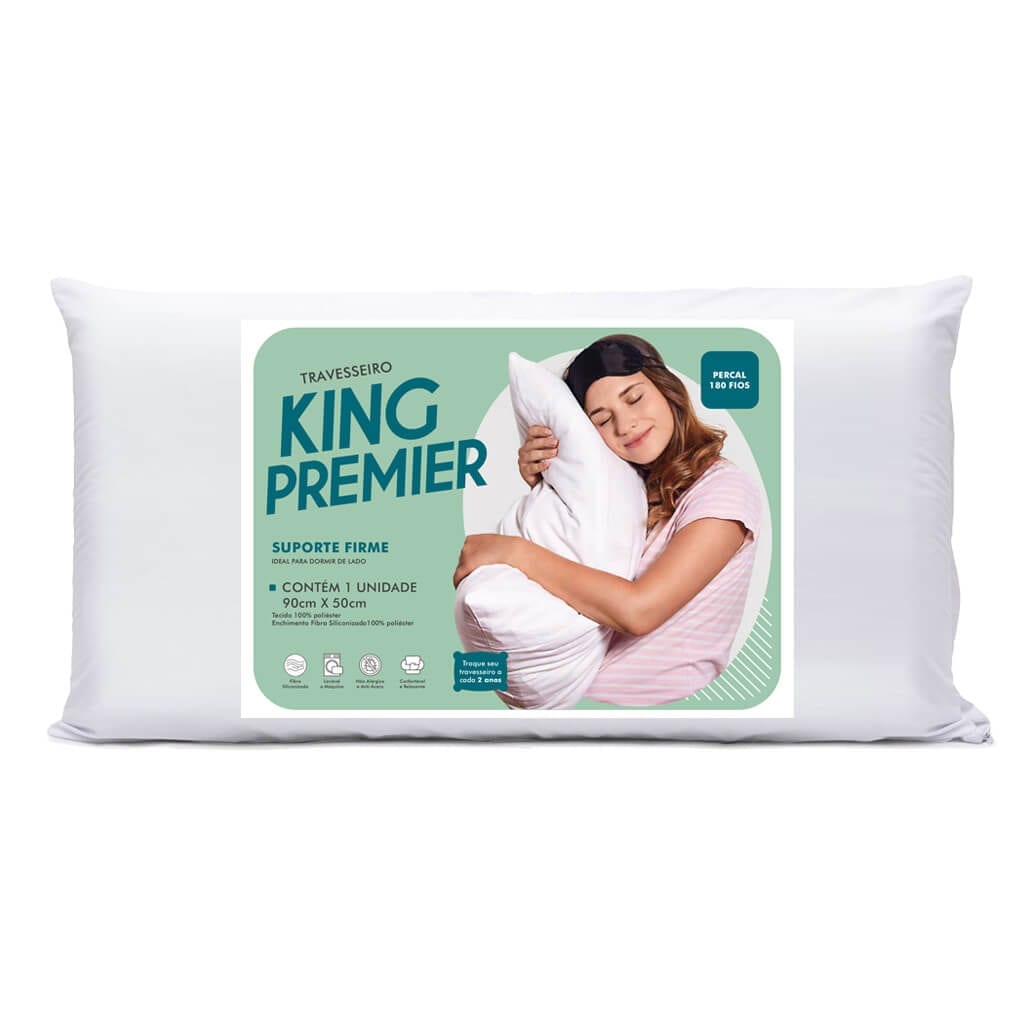 TRAVESSEIRO KING PREMIUM 90 X 50CM ATACADO - foto 2