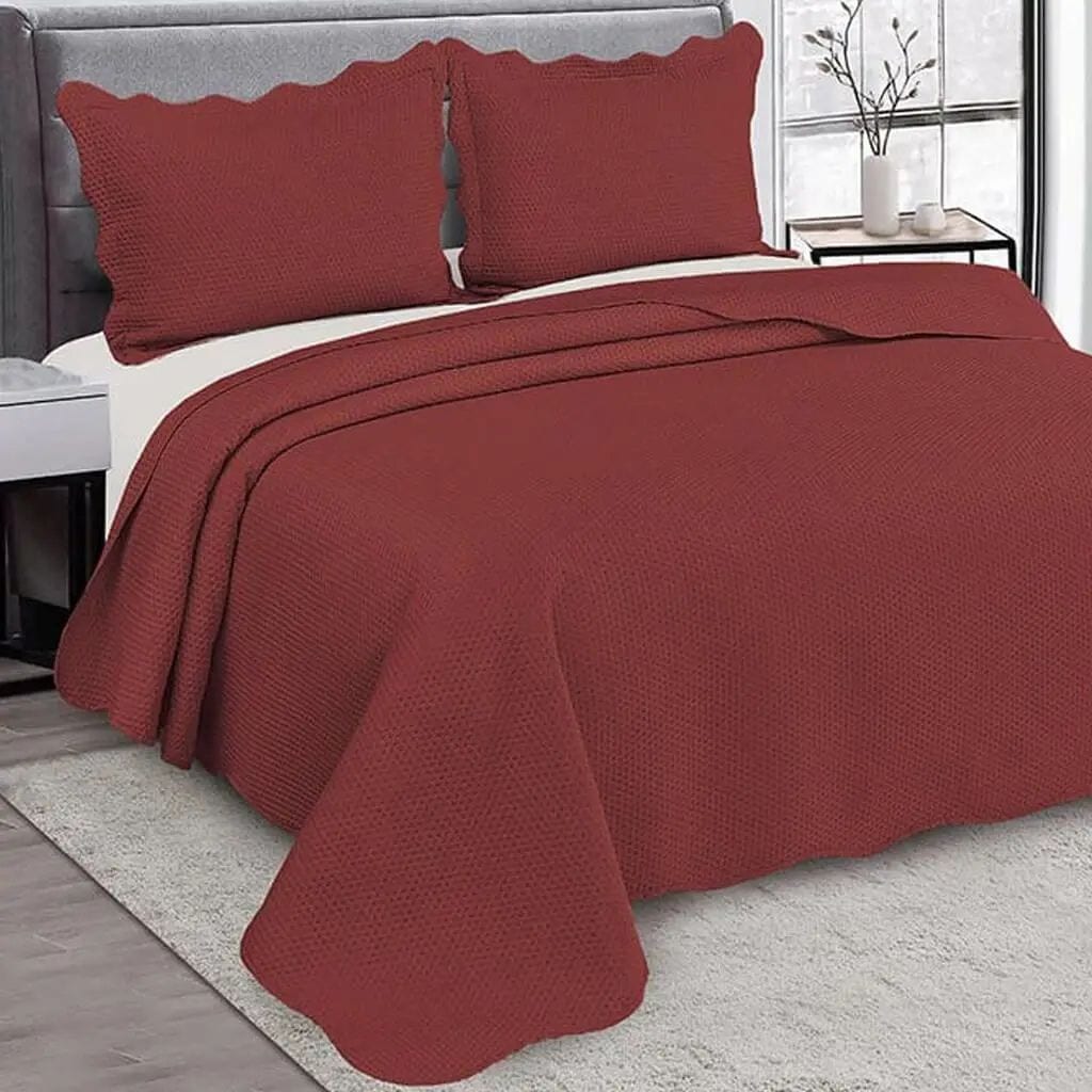COLCHA PATCHWORK CAMESA BULLET QUEEN TERRA COTA