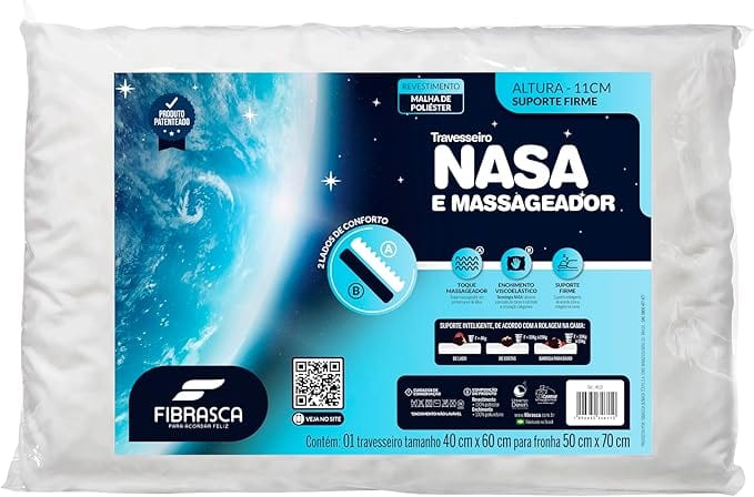 TRAVESSEIRO FIBRASCA NASA E MASSAGEADOR