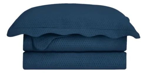 COLCHA PATCHWORK CAMESA BULLET QUEEN AZUL - foto 2