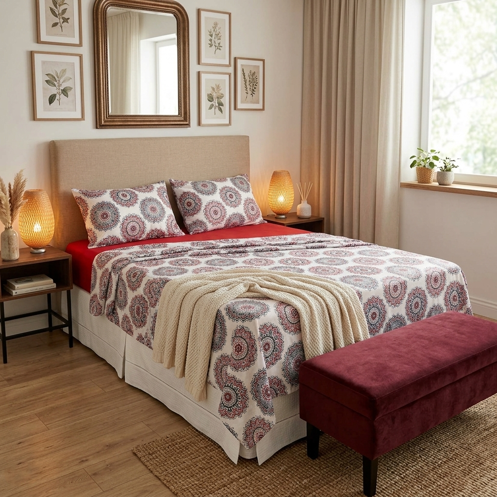 JOGO DE CAMA QUEEN  MALHA FIO 24 4 PÇS