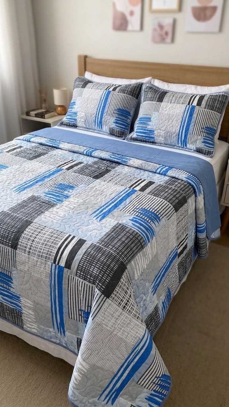 COLCHA PATCHWORK SANTANA CASAL - foto 2