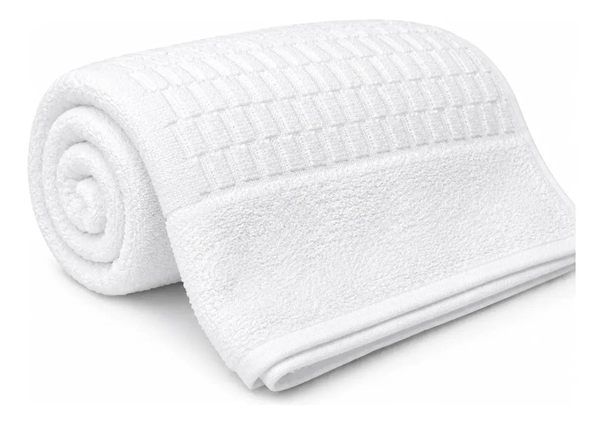 Toalha Rosto Teka Madri Felpuda Algodao Kit Branco - foto 3
