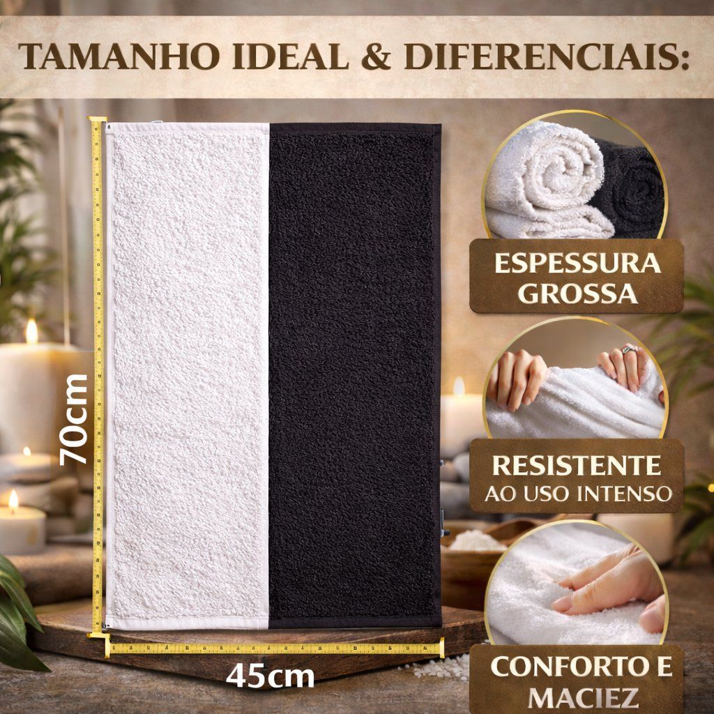 TOALHA DE SALÃO BRANCO - foto 2
