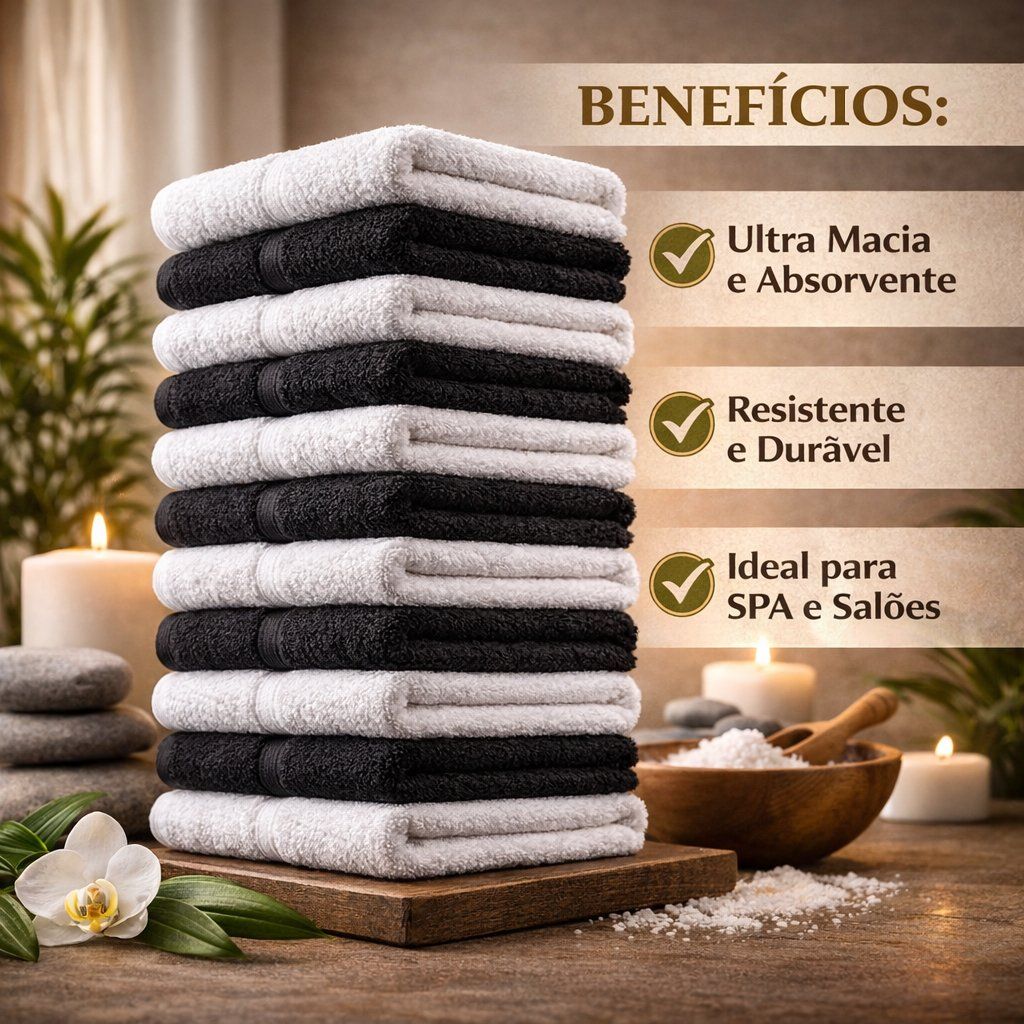 TOALHA DE SALÃO BRANCO - foto 6
