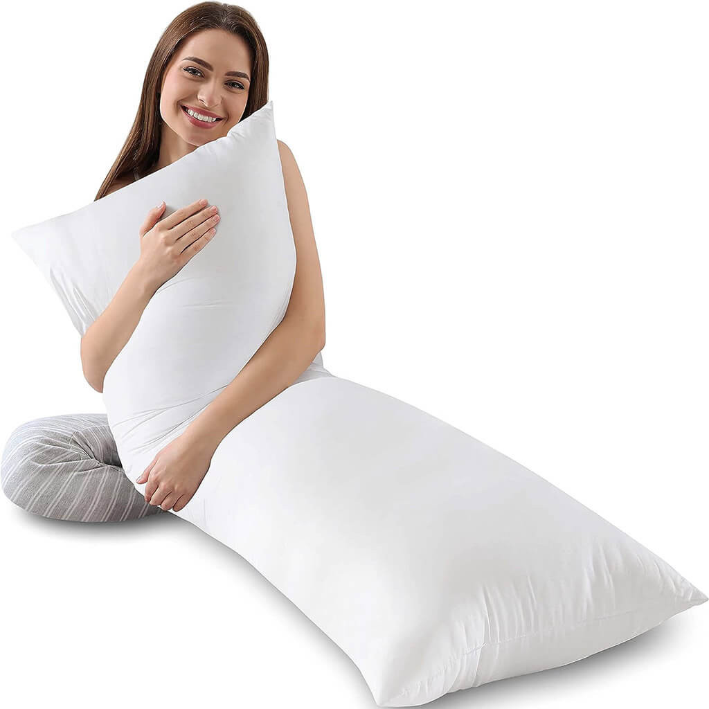 Fronha Travesseiro Corpo Avulsa 100% Algodão Percal 180 Fios Branco Liso