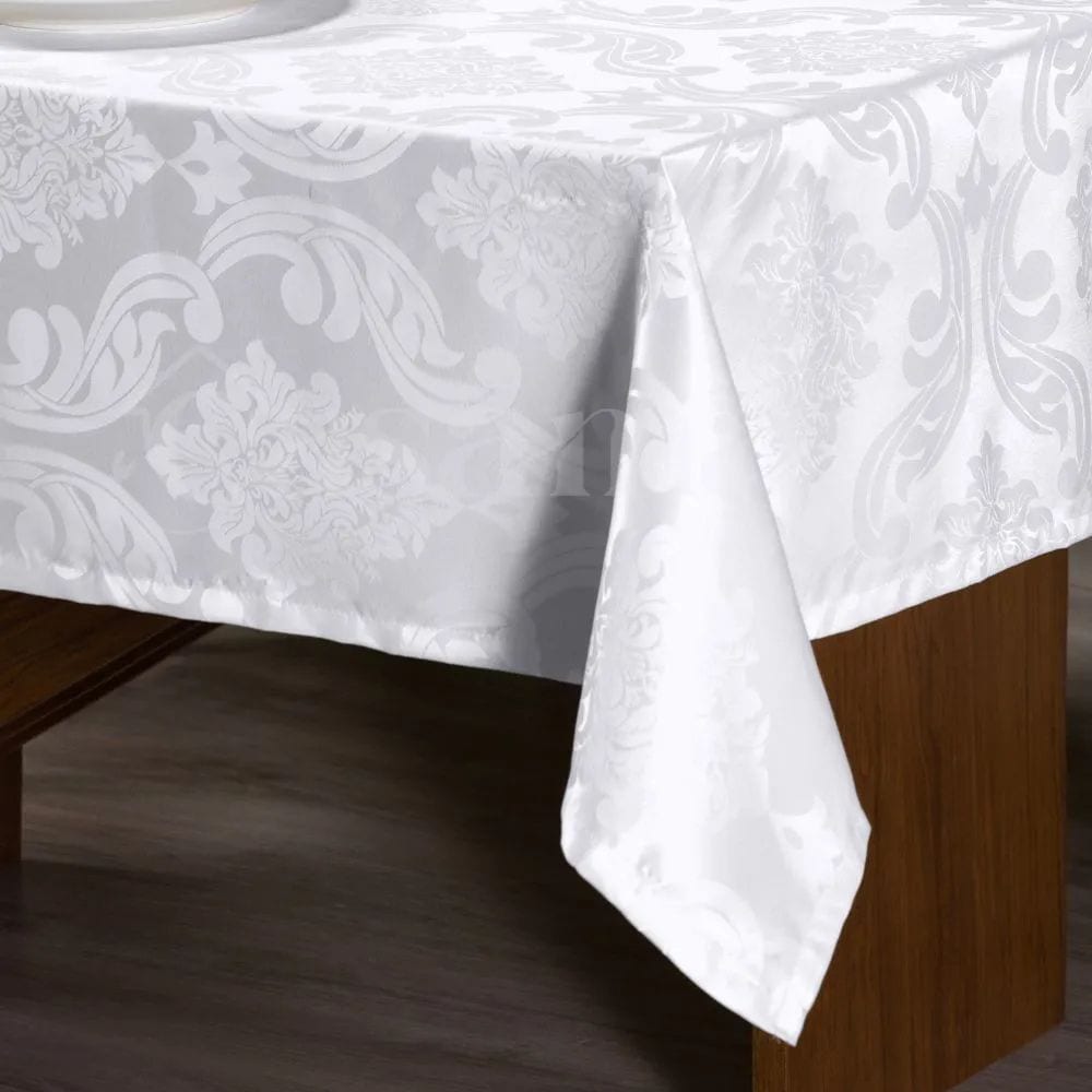 TOALHA DE MESA JACQUARD 4 CADEIRAS BRANCO - foto 2