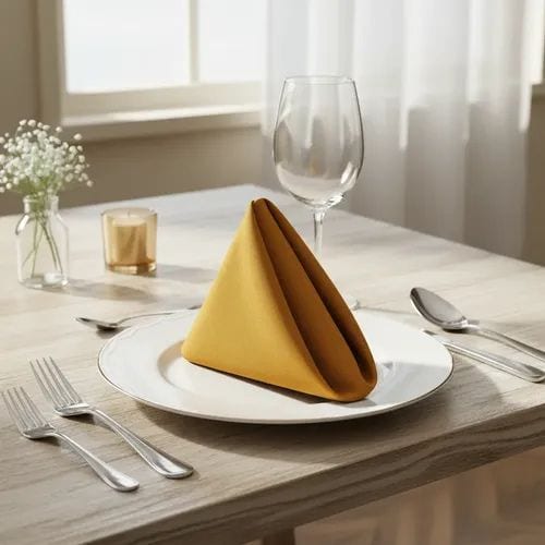 KIT GUARDANAPO OXFORD 40CM X 40CM 4 PÇS DOURADO