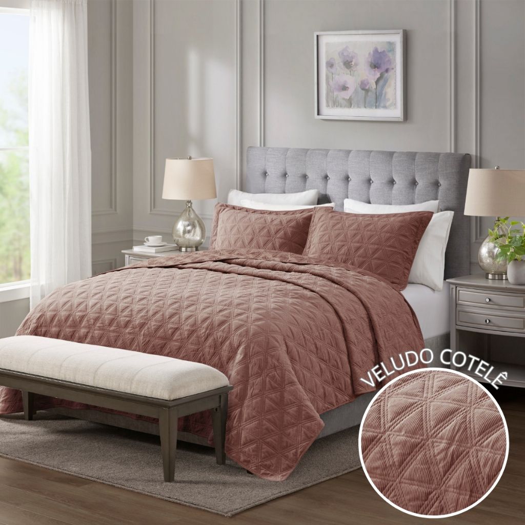 COLCHA PATCHWORK CORTTEX BRISTOL CASAL - foto 2