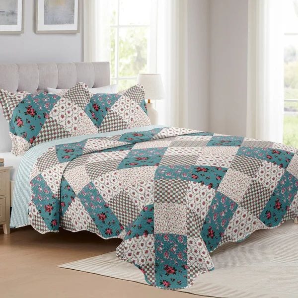 COLCHA PATCHWORK ROZAC BOUTI QUEEN