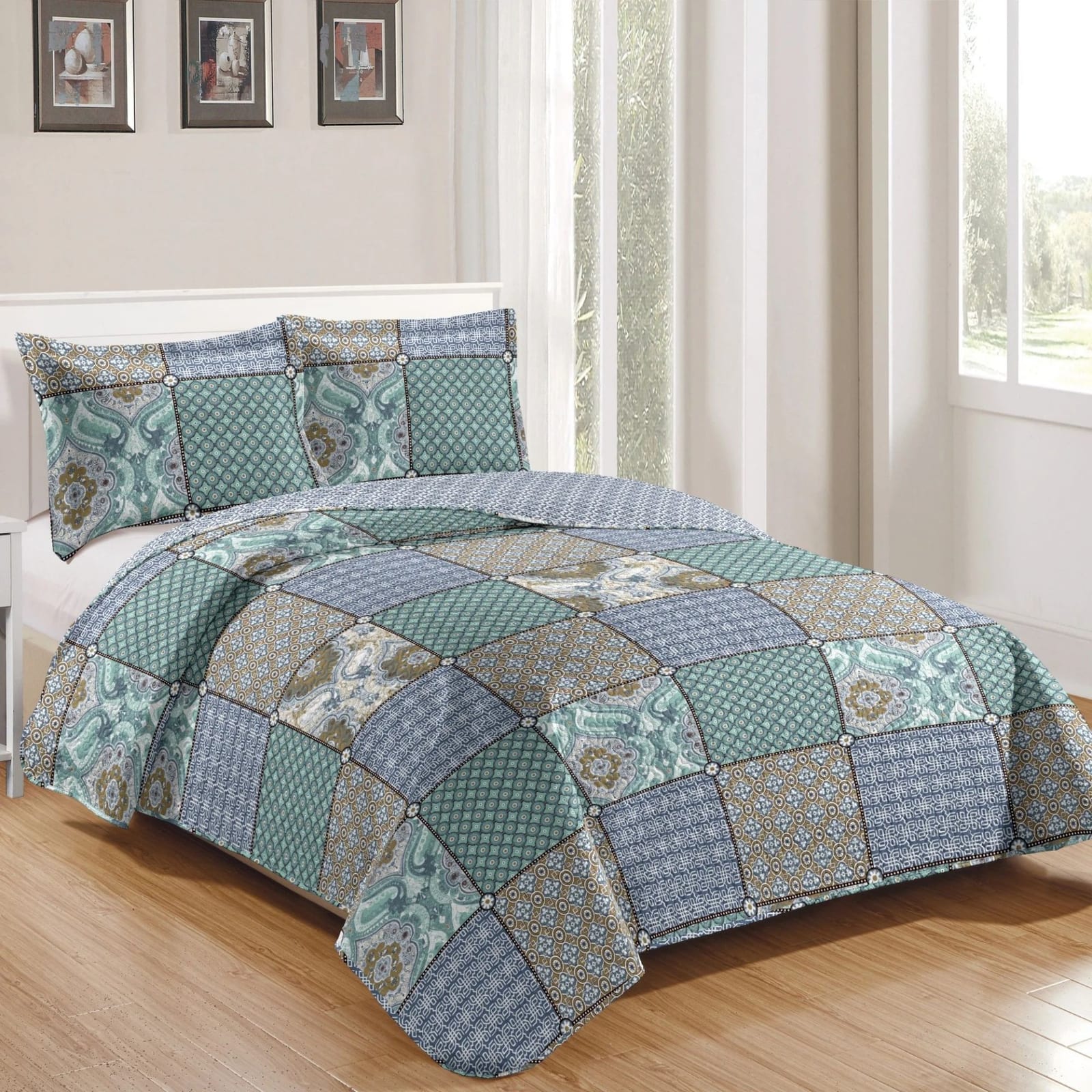 COLCHA PATCHWORK ROZAC BOUTI KING - foto 2