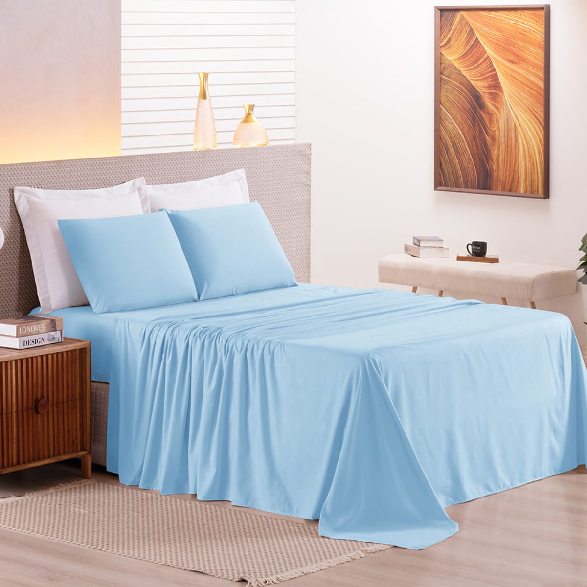 JOGO DE CAMA 350 FIOS BOUTON CASAL - foto 4