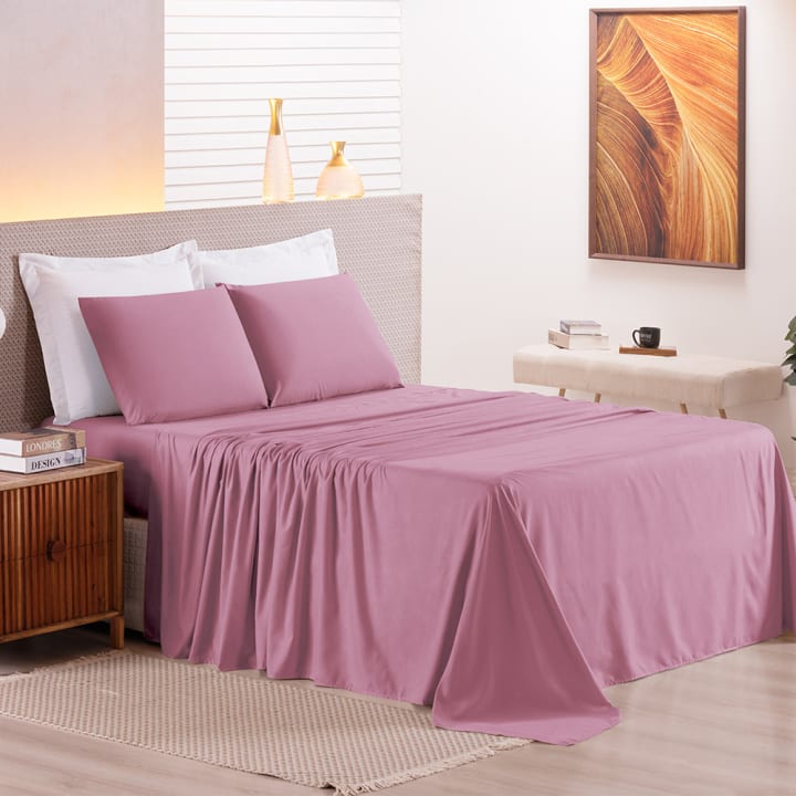 JOGO DE CAMA 350 FIOS BOUTON QUEEN